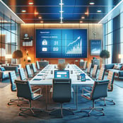 A consulting company conference room