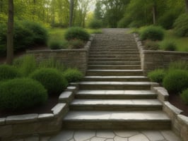 An ancient stone staircase.