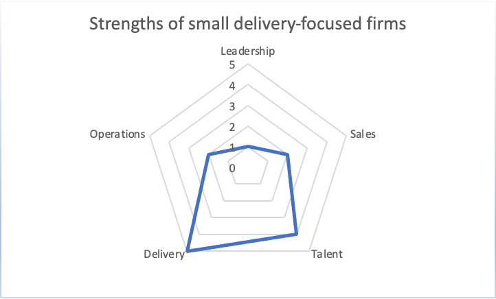Strengths of delivery-focused professional services firms